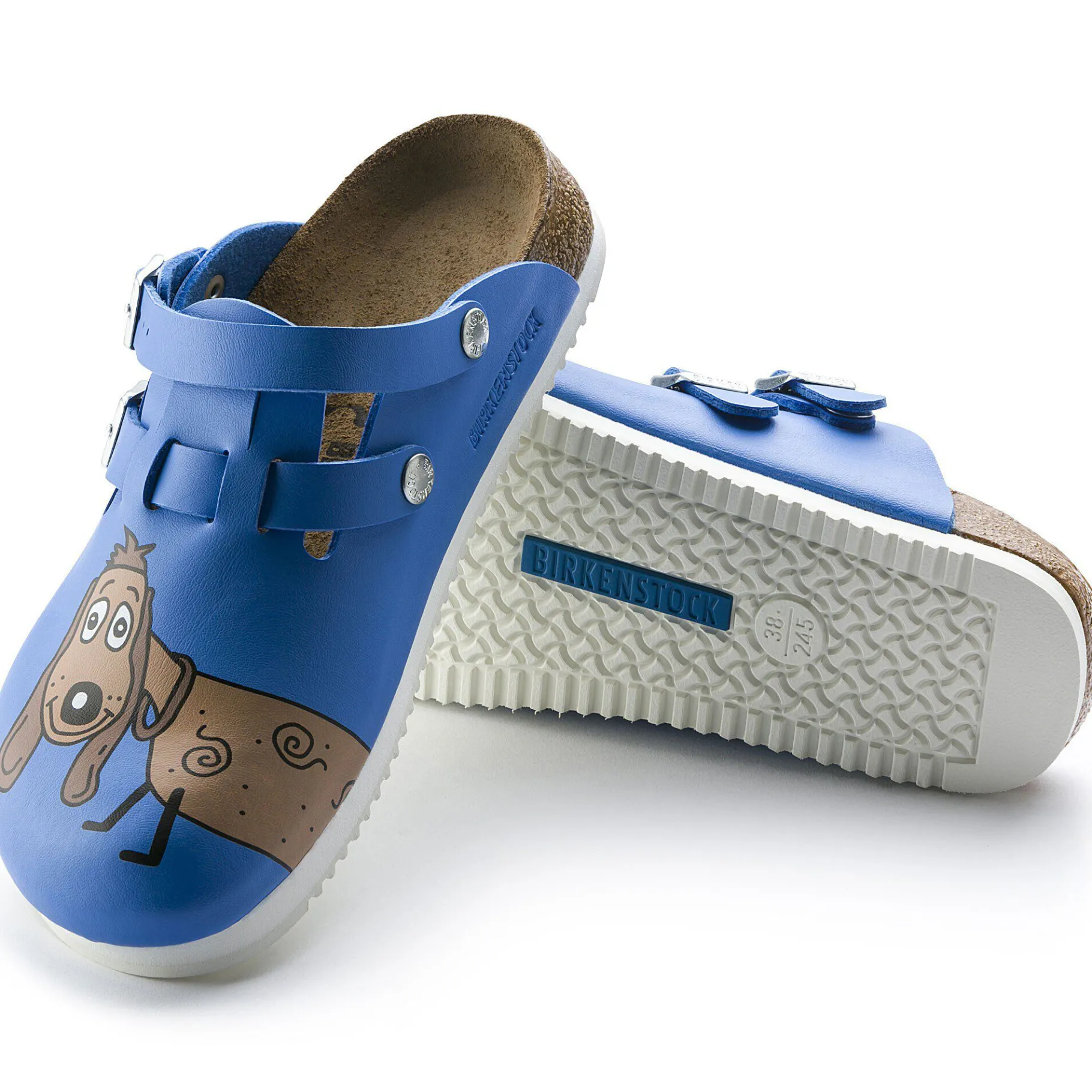 Clearance Birkenstock Kay Sl Dog Blue Background