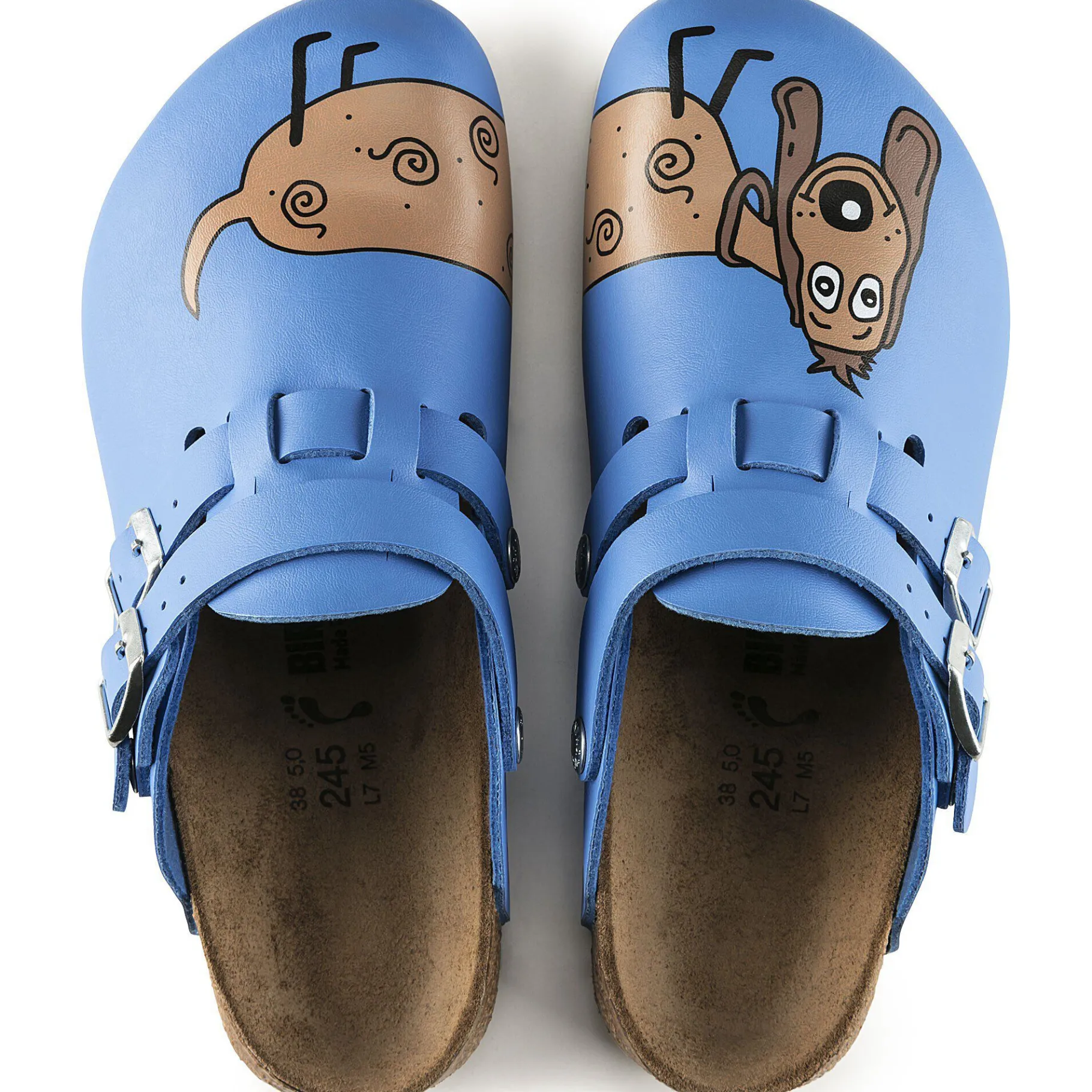 Clearance Birkenstock Kay Sl Dog Blue Background