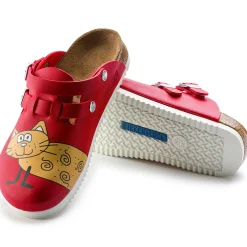 Discount Birkenstock Kay Sl Cat Red Background