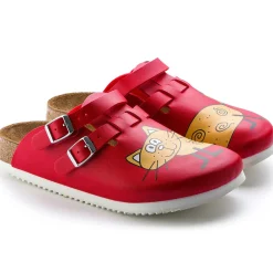 Discount Birkenstock Kay Sl Cat Red Background