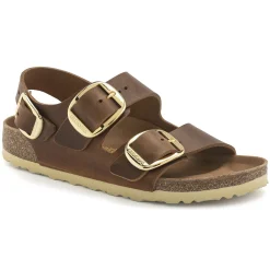 Shop Birkenstock Milano Big Buckle Cognac