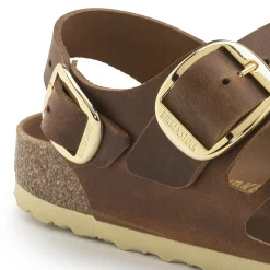 Shop Birkenstock Milano Big Buckle Cognac
