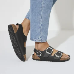 Cheap Birkenstock Milano Big Buckle Black