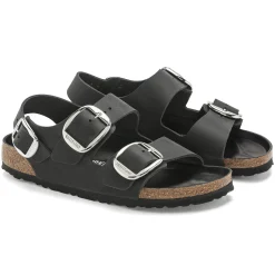Cheap Birkenstock Milano Big Buckle Black