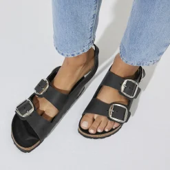 Cheap Birkenstock Milano Big Buckle Black