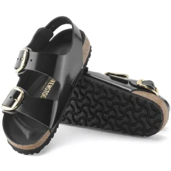 Shop Birkenstock Milano Big Buckle High Shine Black