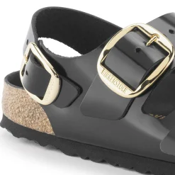 Shop Birkenstock Milano Big Buckle High Shine Black