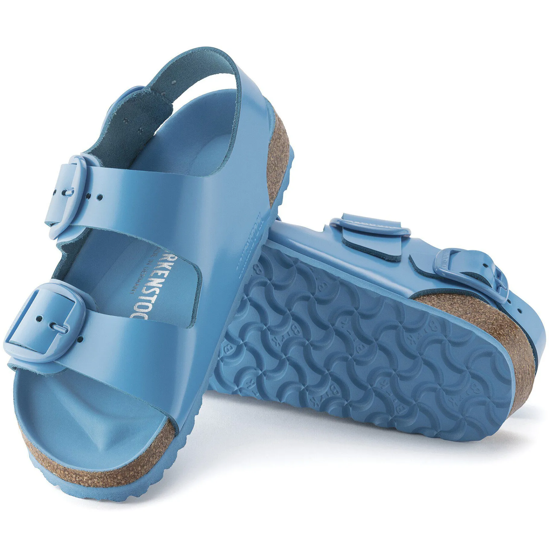 Online Birkenstock Milano Big Buckle High Shine Sky Blue
