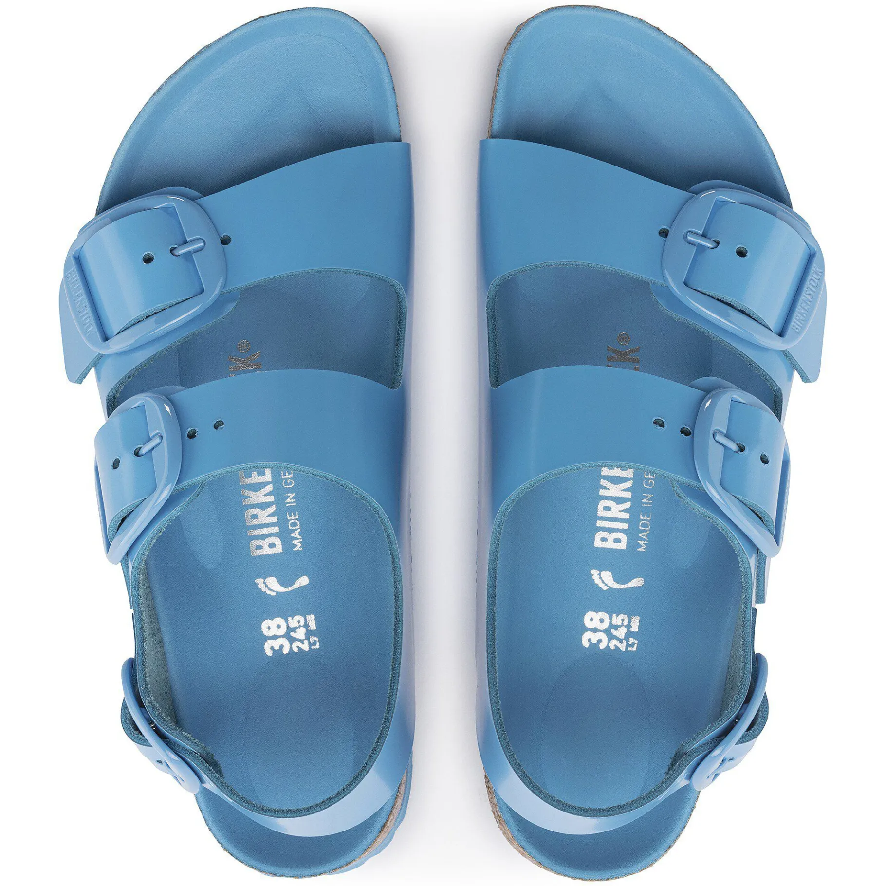 Online Birkenstock Milano Big Buckle High Shine Sky Blue