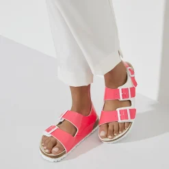 Cheap Birkenstock Milano Bs Neon Pink/White Patent