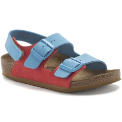 Fashion Birkenstock Milano Hl Kids Sky Blue/Active Red