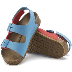 Fashion Birkenstock Milano Hl Kids Sky Blue/Active Red