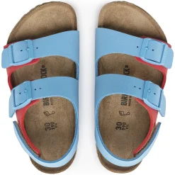Fashion Birkenstock Milano Hl Kids Sky Blue/Active Red