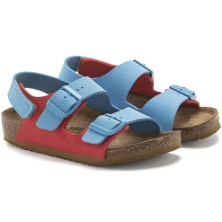 Fashion Birkenstock Milano Hl Kids Sky Blue/Active Red