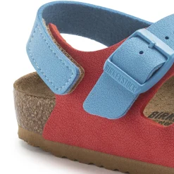 Fashion Birkenstock Milano Hl Kids Sky Blue/Active Red