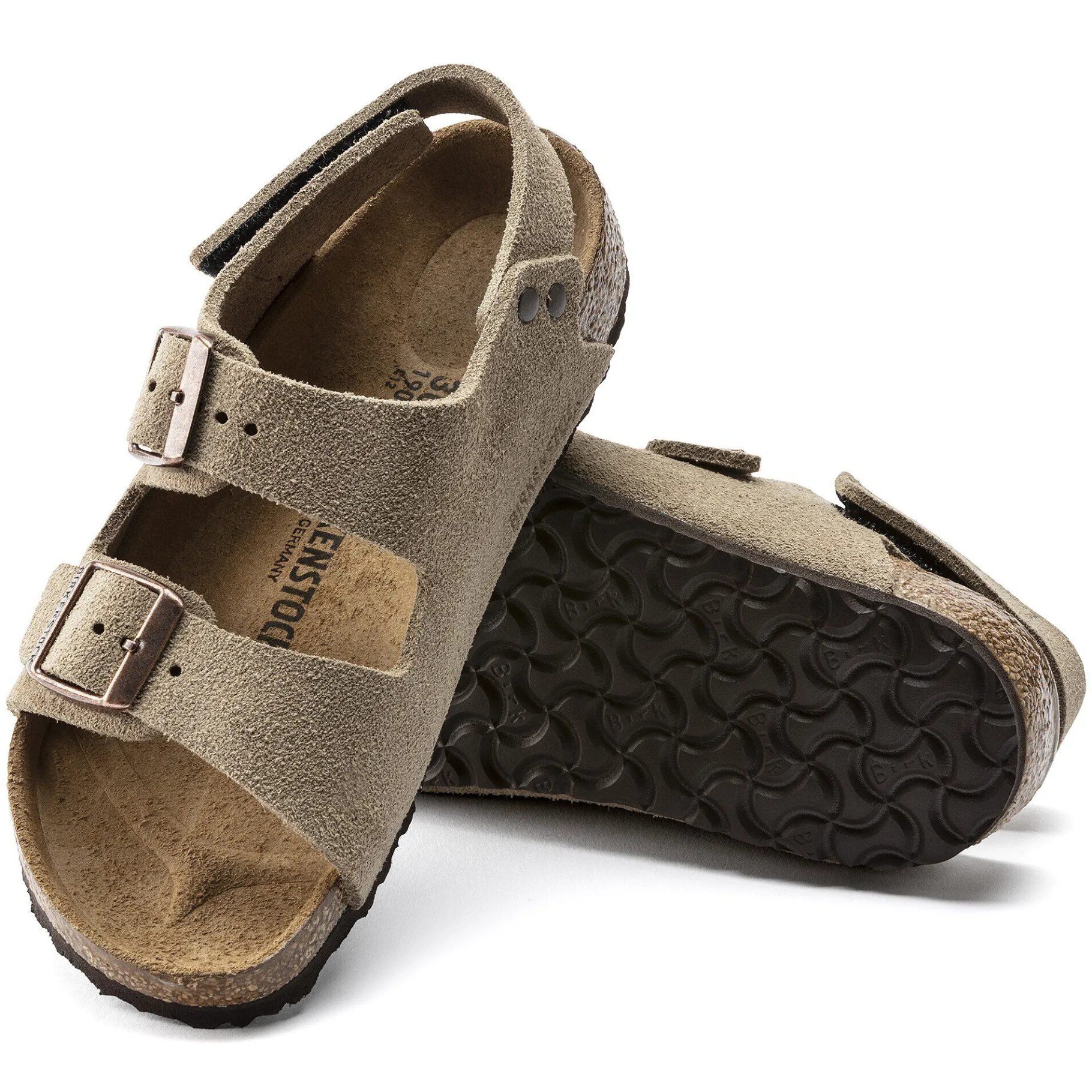 Store Birkenstock Milano Hl Suede Kids Taupe