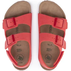 Cheap Birkenstock Milano Kids Vegan Active Red