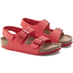 Cheap Birkenstock Milano Kids Vegan Active Red