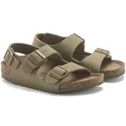 Flash Sale Birkenstock Milano Kids Vegan Vegan Canvas Faded Khaki