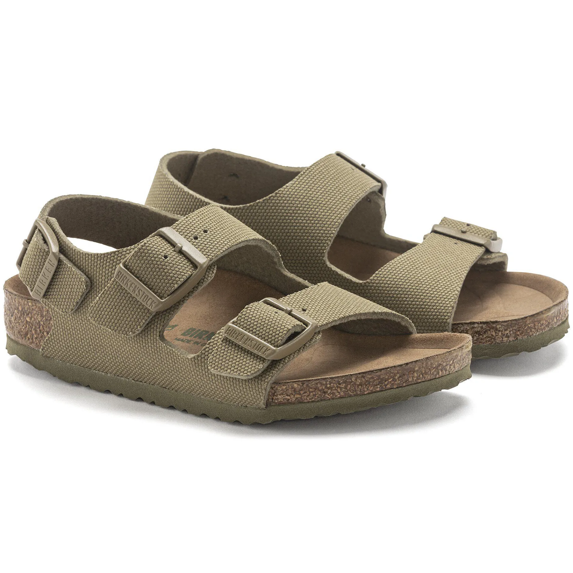 Flash Sale Birkenstock Milano Kids Vegan Vegan Canvas Faded Khaki
