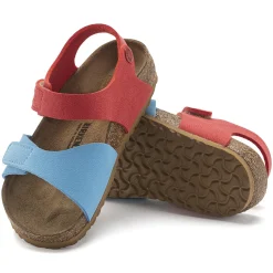 Cheap Birkenstock Palu Kids Logo Bs Sky Blue/Active Red