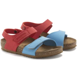 Cheap Birkenstock Palu Kids Logo Bs Sky Blue/Active Red