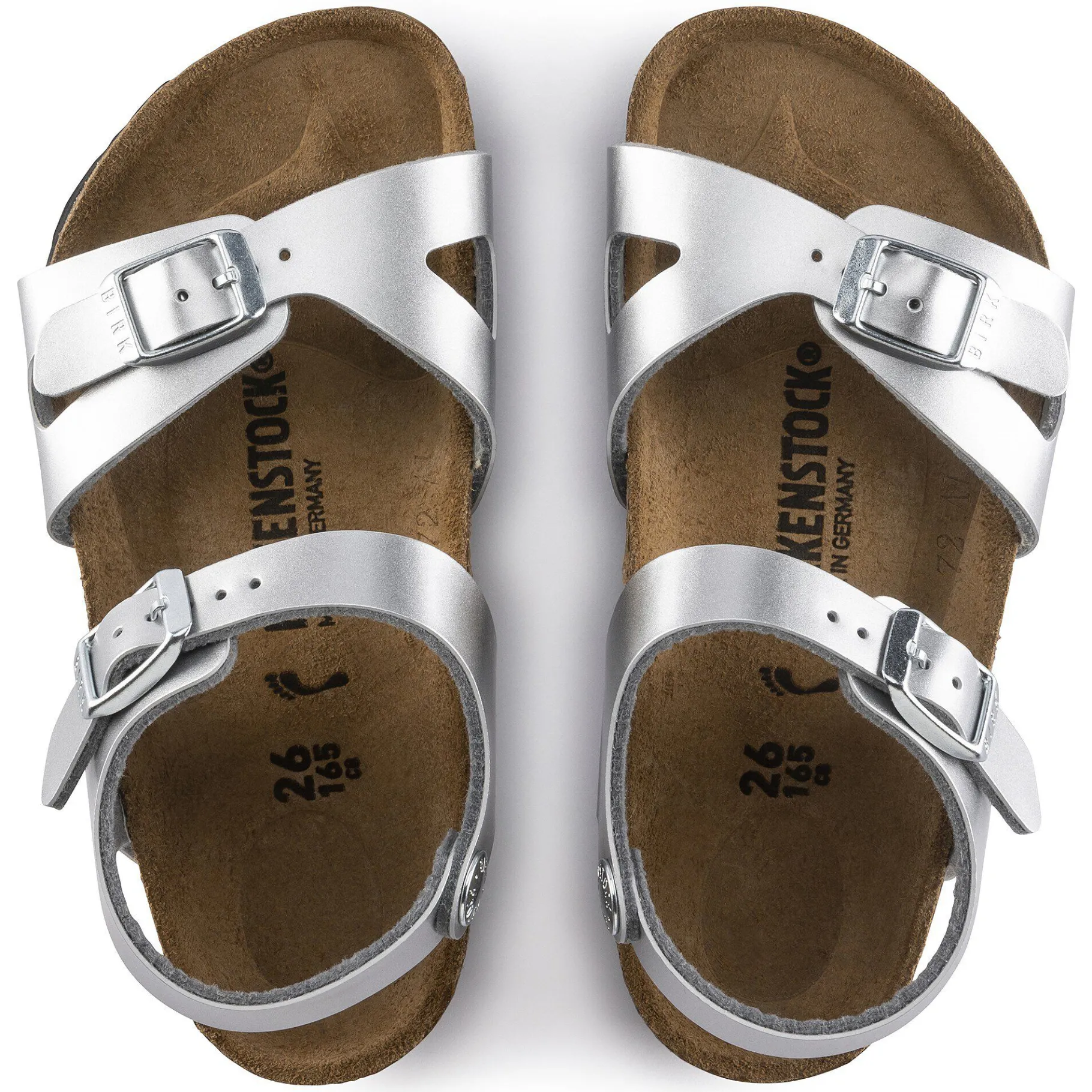Discount Birkenstock Rio Kids Electric Metallic Silver