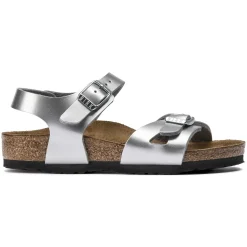 Discount Birkenstock Rio Kids Electric Metallic Silver