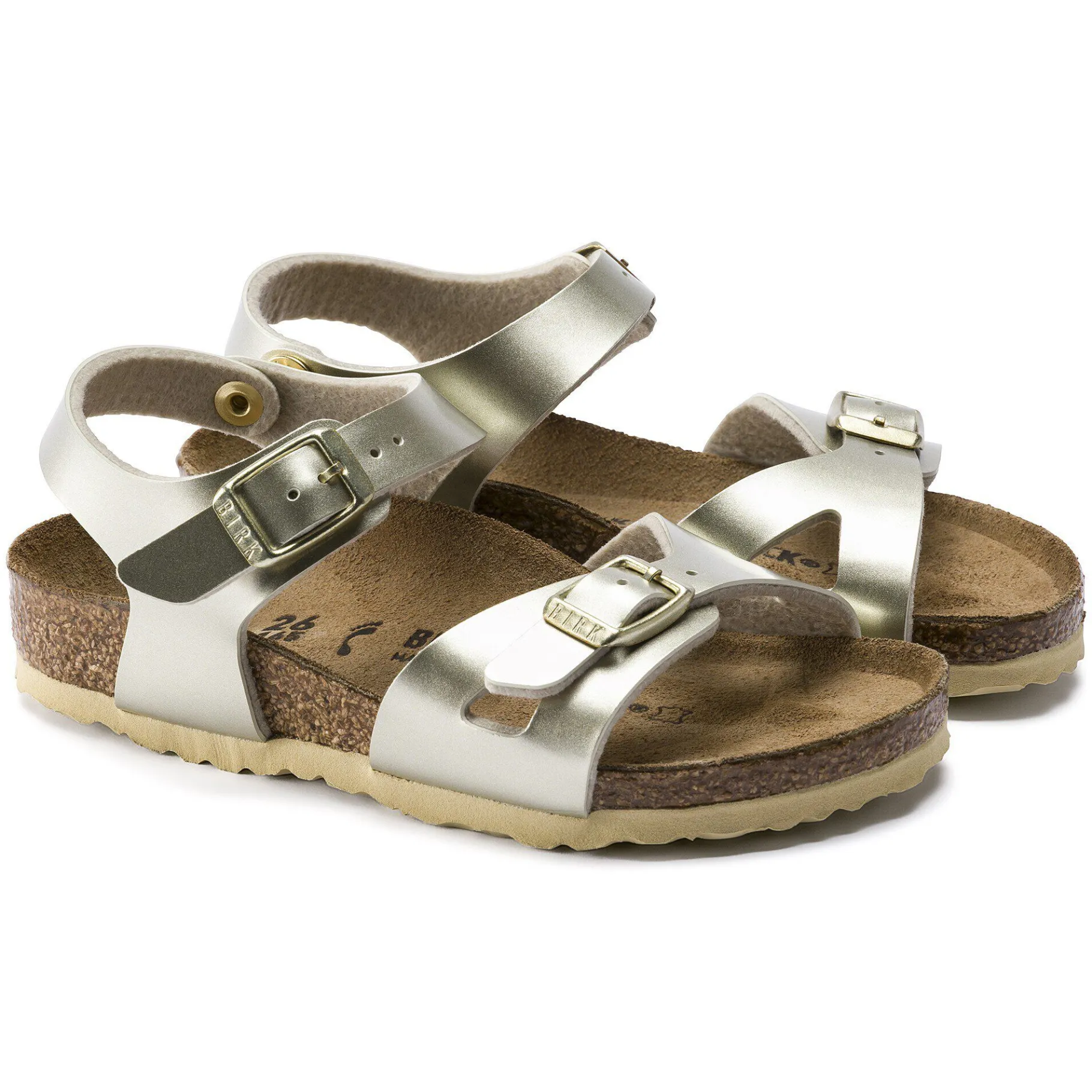 Fashion Birkenstock Rio Kids Electric Metallic Gold