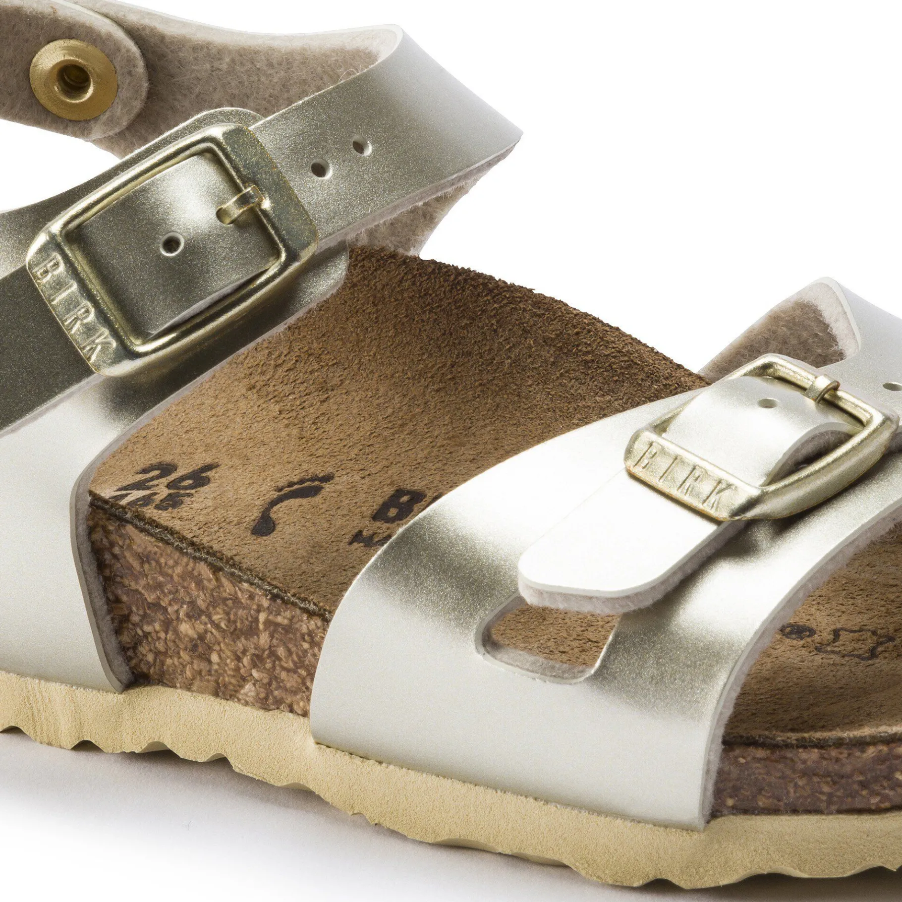 Fashion Birkenstock Rio Kids Electric Metallic Gold
