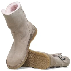 Shop Birkenstock Uppsala Lammeskind Gray Taupe