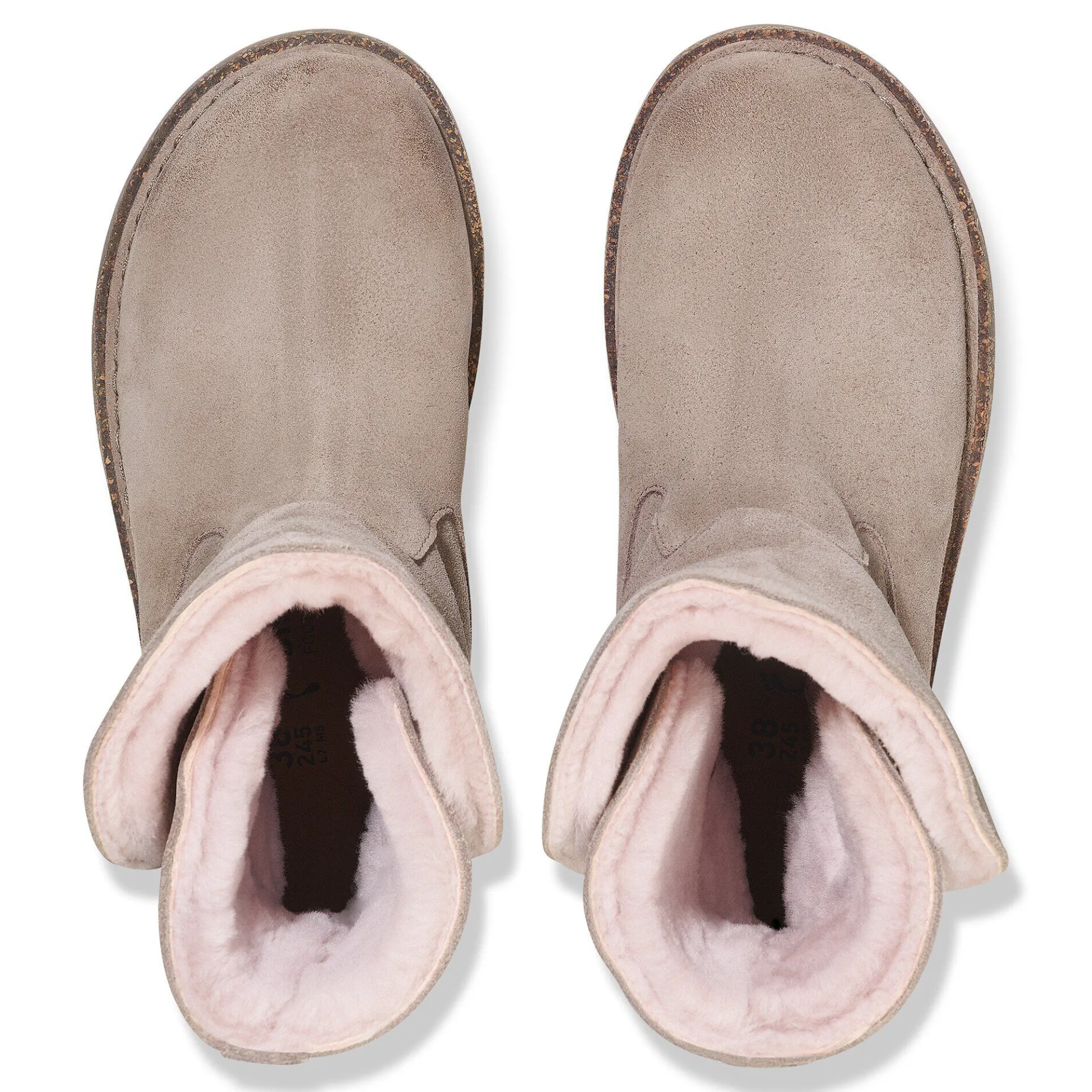 Shop Birkenstock Uppsala Lammeskind Gray Taupe