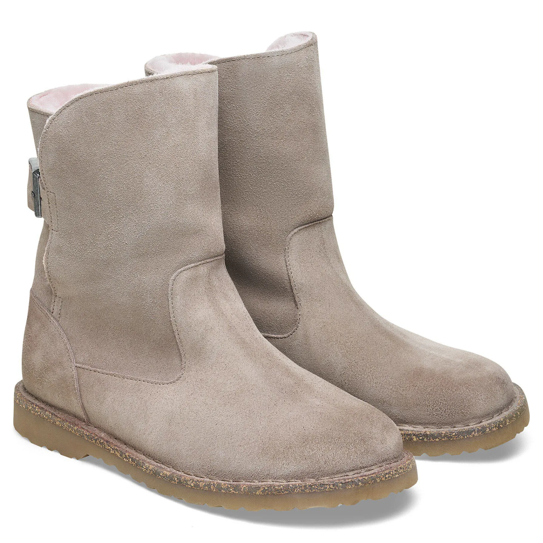 Shop Birkenstock Uppsala Lammeskind Gray Taupe