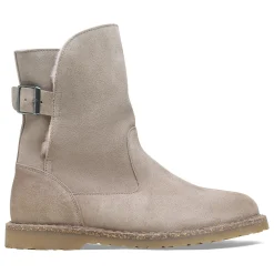 Shop Birkenstock Uppsala Lammeskind Gray Taupe