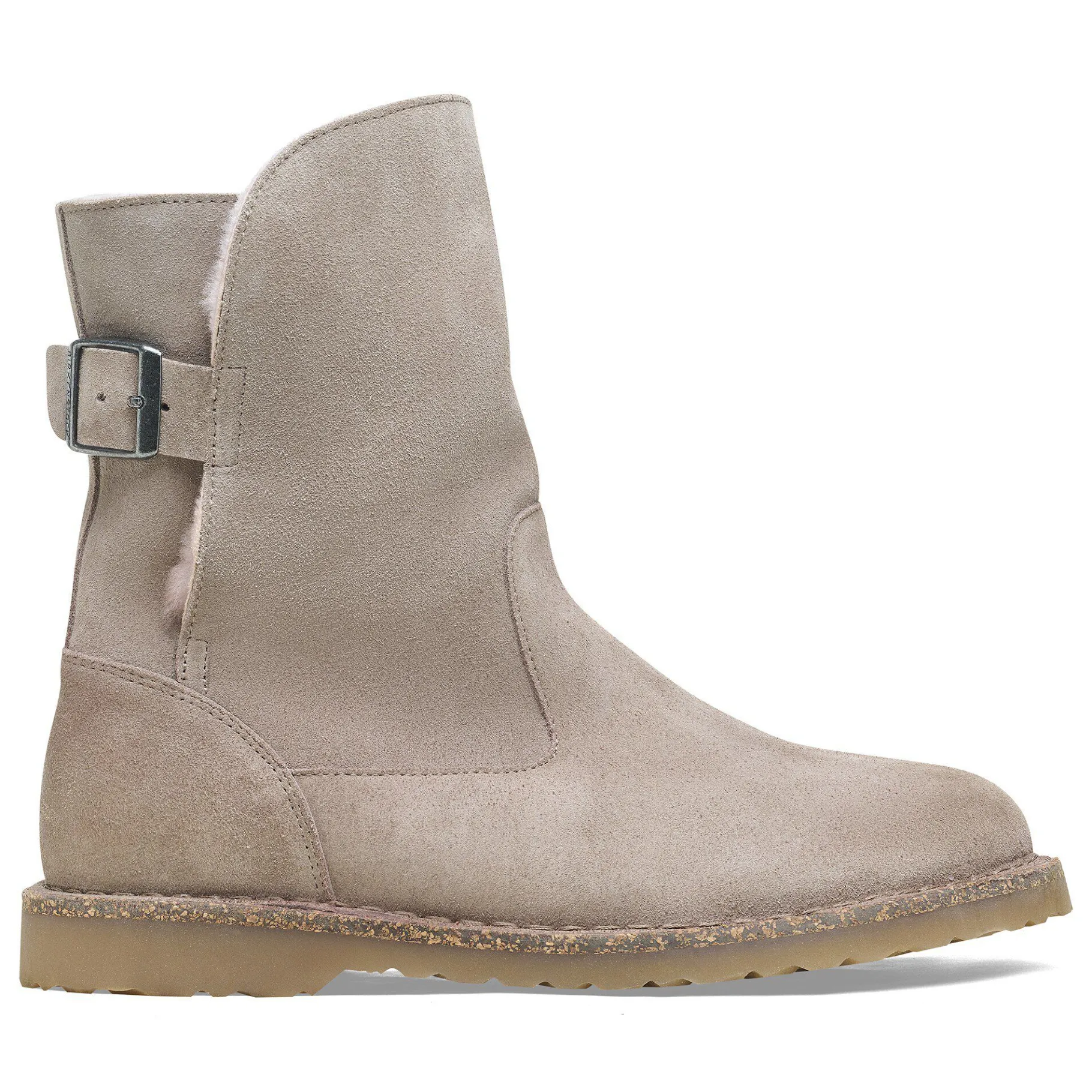 Shop Birkenstock Uppsala Lammeskind Gray Taupe